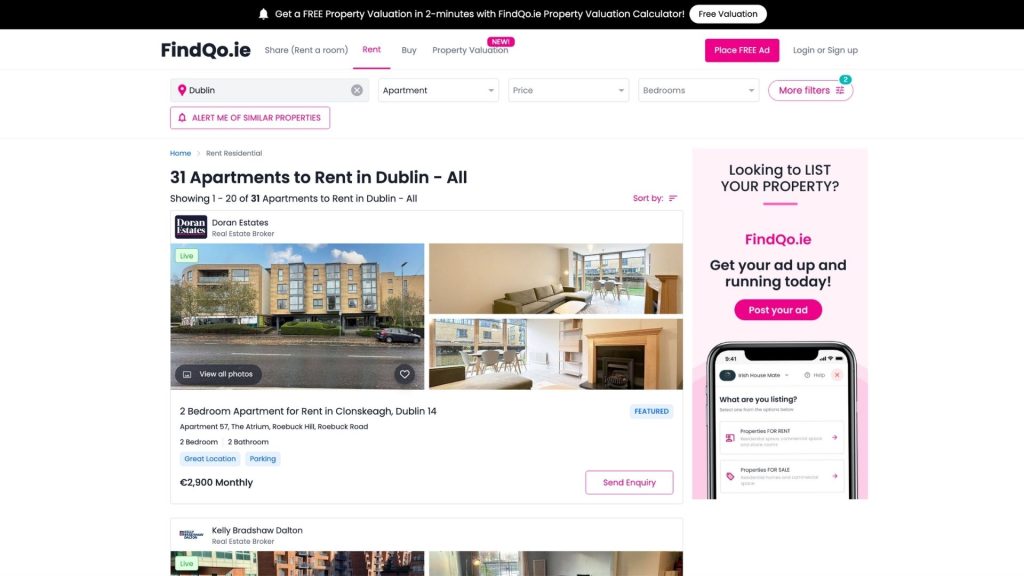 Apartments for rent in Dublin