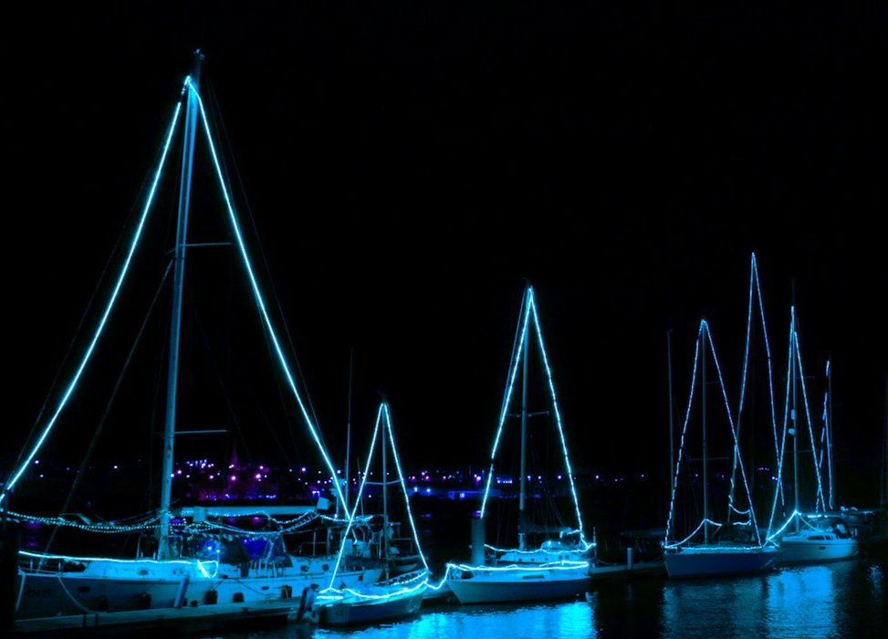 a bunch of boats that are sitting in the water