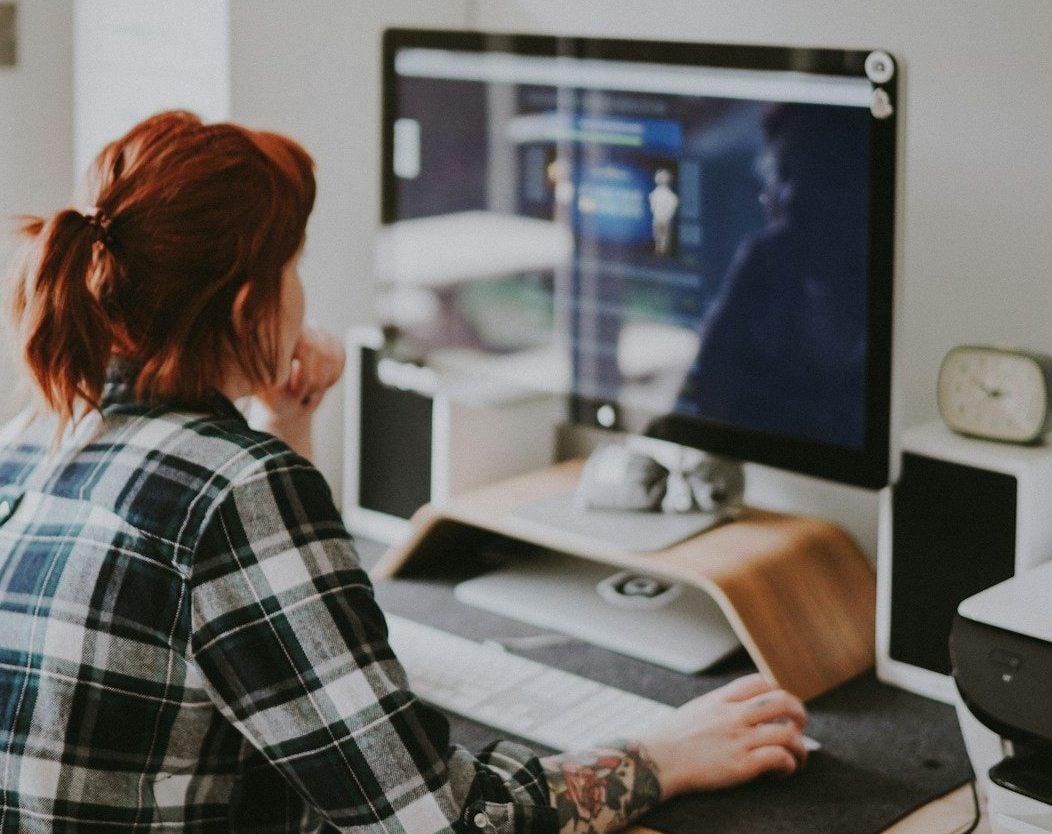 woman browsing on the internet